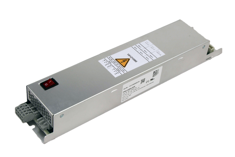 This image shows a closed aluminum housing with specific connections.